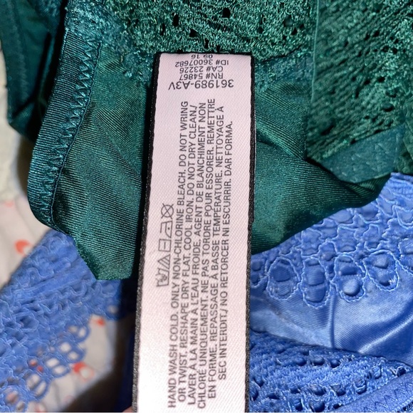 VICTORIA’S SECRET - Bundle of 2 - Lace Bralettes / Bras - Periwinkle & Emerald S - Picture 6 of 11